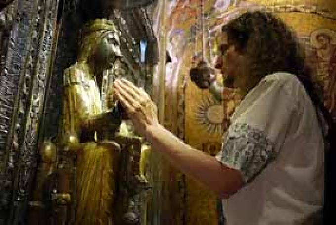 Verehrung der Madonna von Queralt Tanz der Feuerteufel