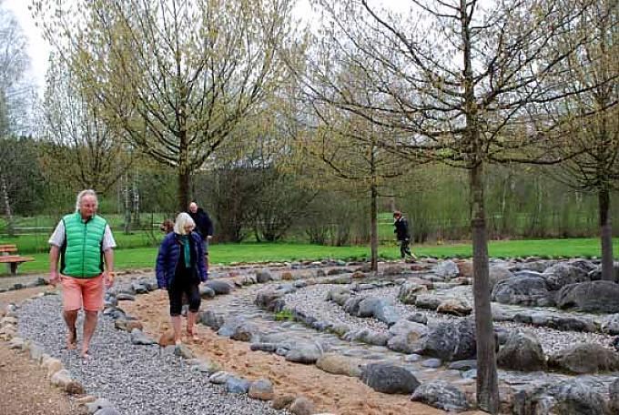 Labyrinth im Kurpark in Wörrishofen. Labyrinth im Kurpark in Wörrishofen.