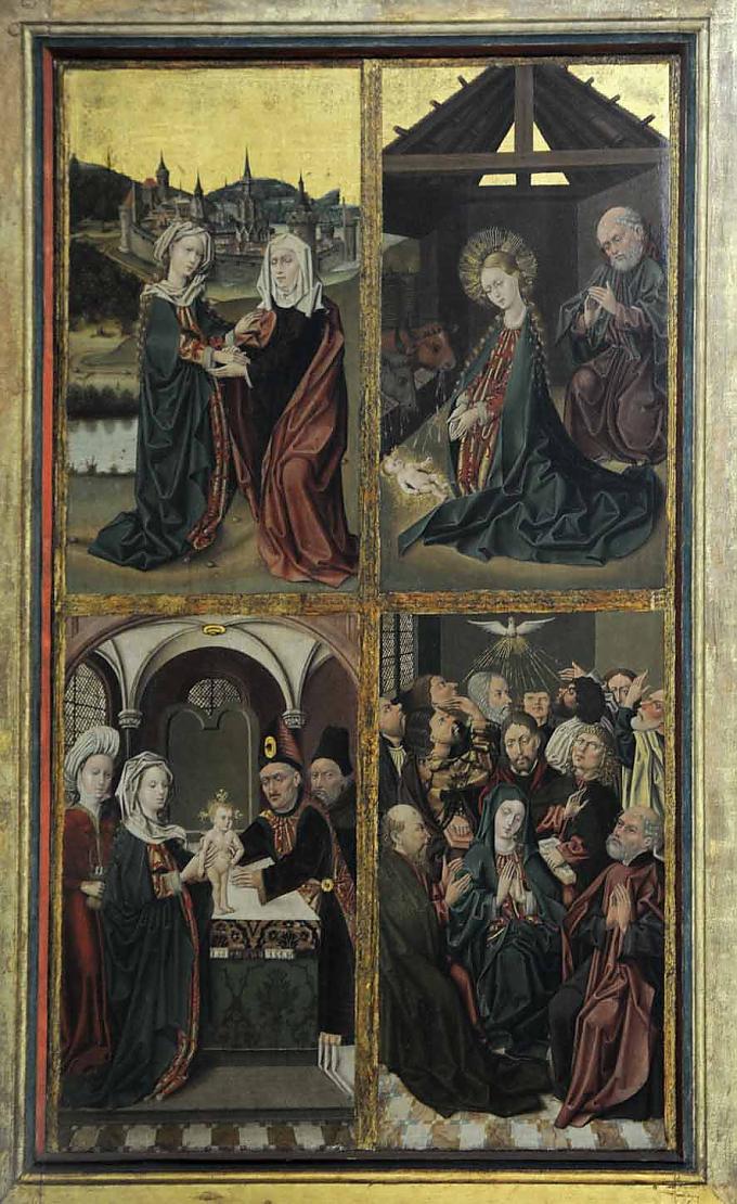 Der Annen- oder Sippenaltar ein Meisterwerk aus dem Jahre 1473. Die Bilder erzählen die Geschichte der Mutter Gottes.