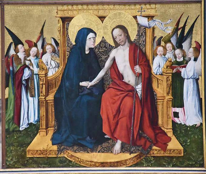 Marienaltar: Maria und Christus nach der Auferstehung.