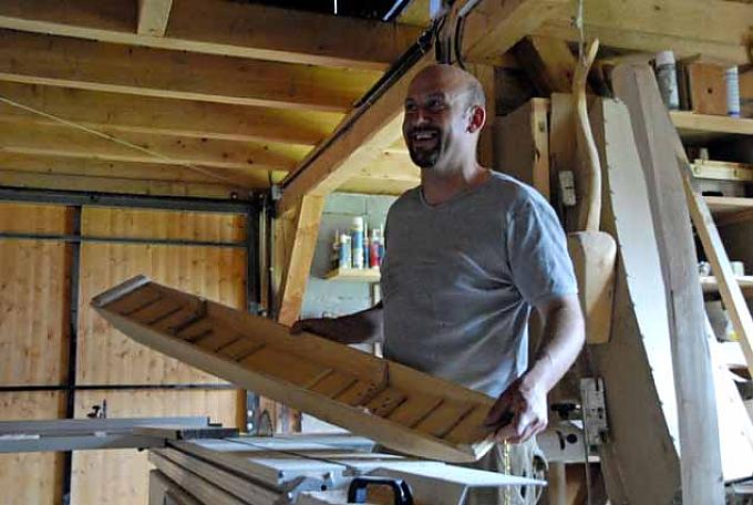 Hammer und Meissel, Werkzeuge des Flachbootbauers Patrick Unterstock