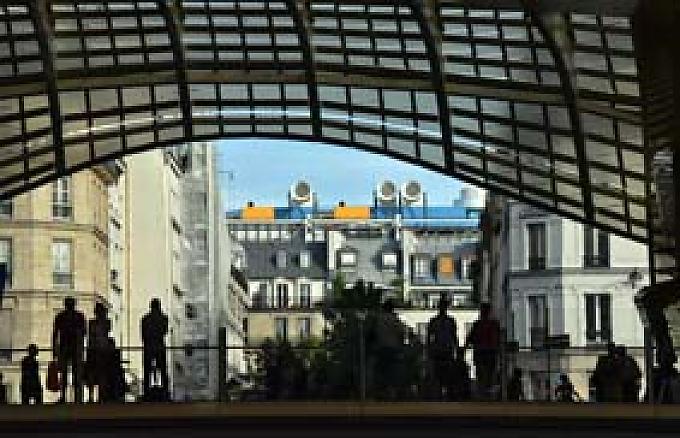 Blick auf Teile des Centre Pompidou von Les Halles