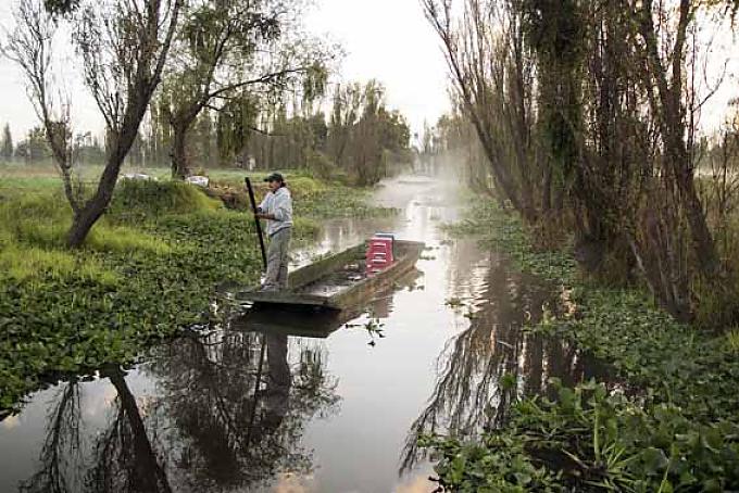 Über Kanäle gelangen die Besitzer zu ihren Gärten. Über Kanäle gelangen die Besitzer zu ihren Gärten.