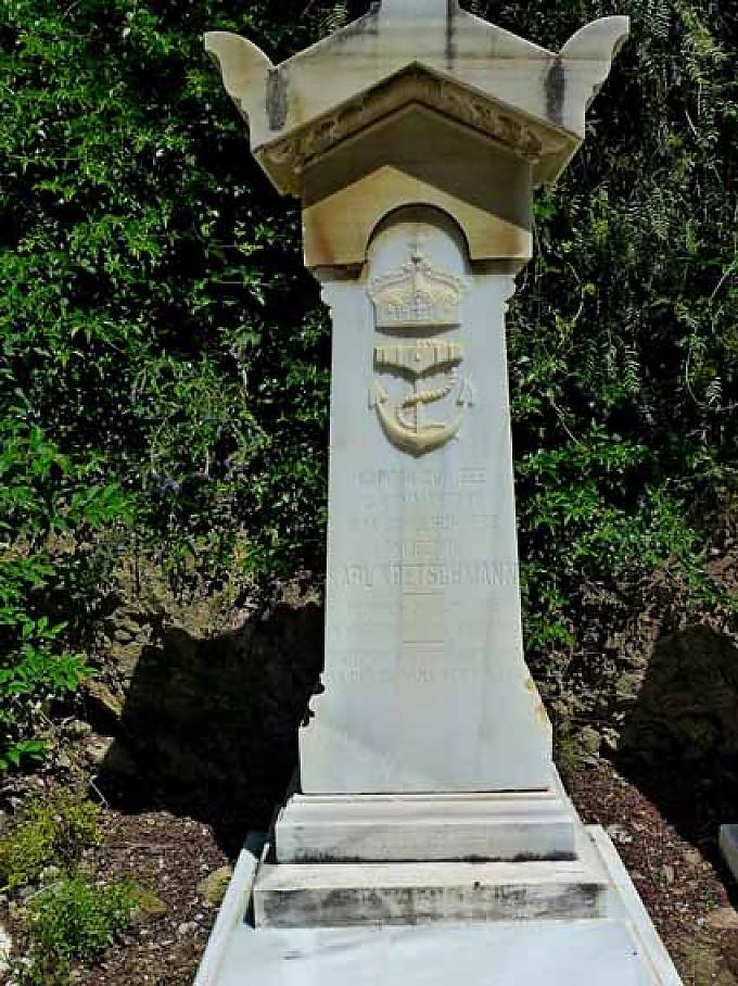 Grab von Kretschmann, Kapitän der Gneisenau, auf dem Friedhof in Malaga. Friedhof in Casabermeja.