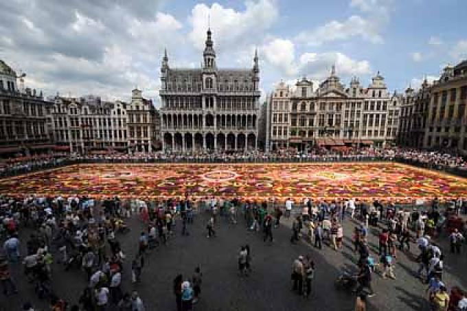 Ein Blütenmeer auf Europas schönstem Marktplatz Ein Blütenmeer auf Europas schönstem Marktplatz