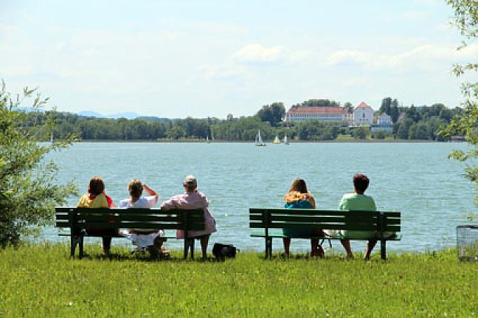 Rast auf der Fraueninsel Rast auf der Fraueninsel