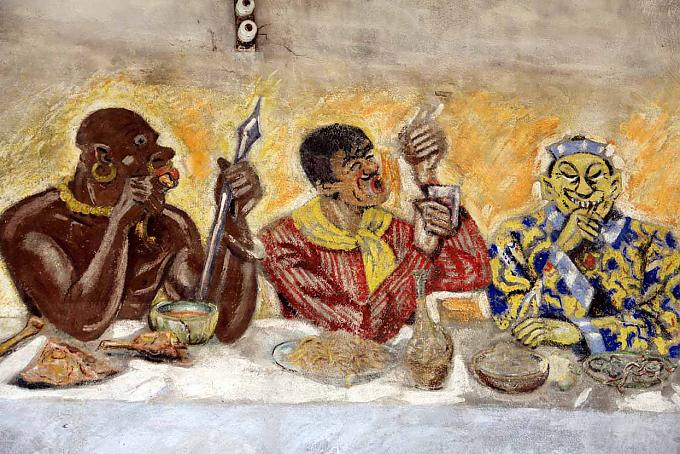 Von Gefangenen gestalteter Wachraum Von Gefangenen gestalteter Wachraum