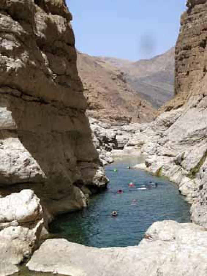 Canyoning im Wadi-al-Hail Canyoning in der Schlangenschlucht