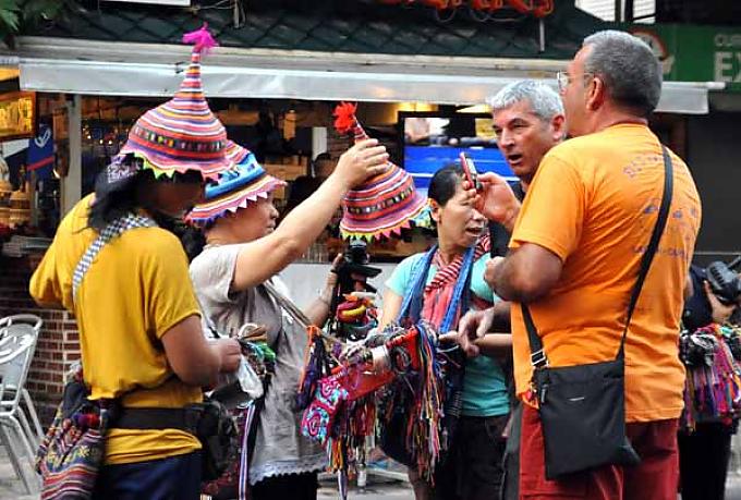 Verkäufer in der Khaosan Road Verkäufer in der Khaosan Road