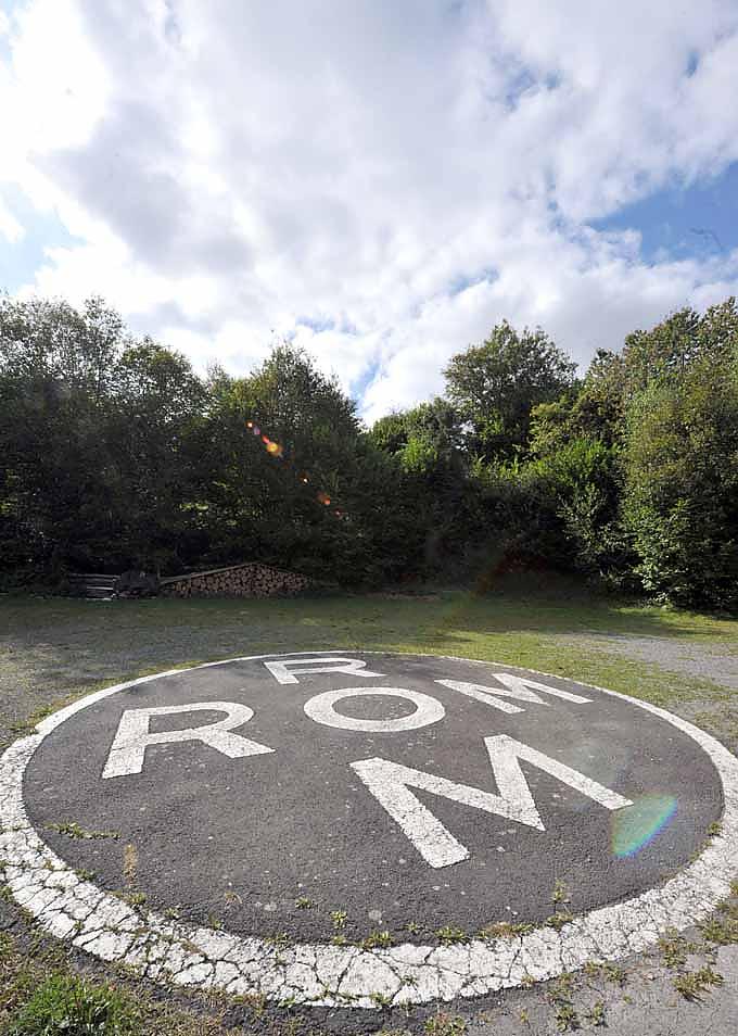 Hubschrauberlandeplatz in Rom. Hubschrauberlandeplatz in Rom.