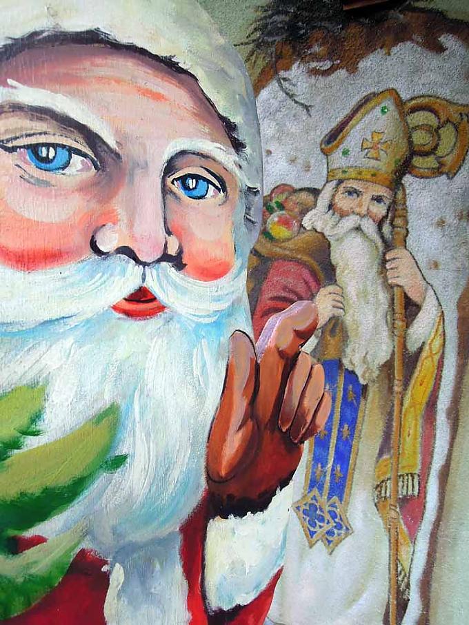 Klebebild mit Nikolaus im Lebkuchenmuseum Klebebild mit Nikolaus im Lebkuchenmuseum