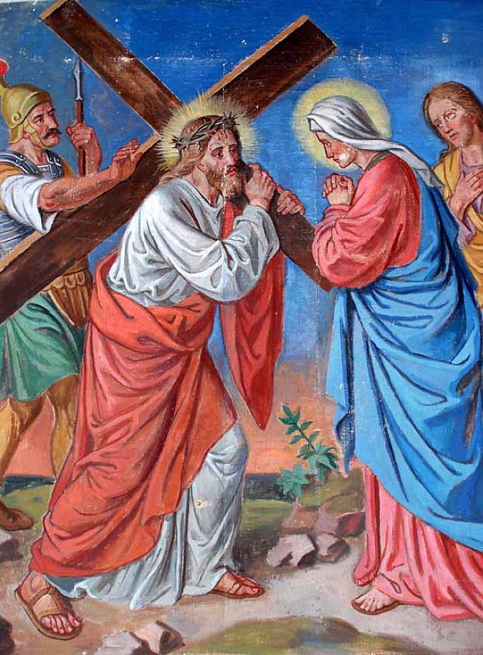 Heiliges Grab in Untermieming. Christus trägt das Kreuz Heiliges Grab in Untermieming. Christus trägt das Kreuz