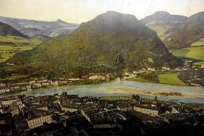 Panorama von Salzburg von dem Künstler Johann Michael Sattler Panorama von Salzburg von dem Künstler Johann Michael Sattler