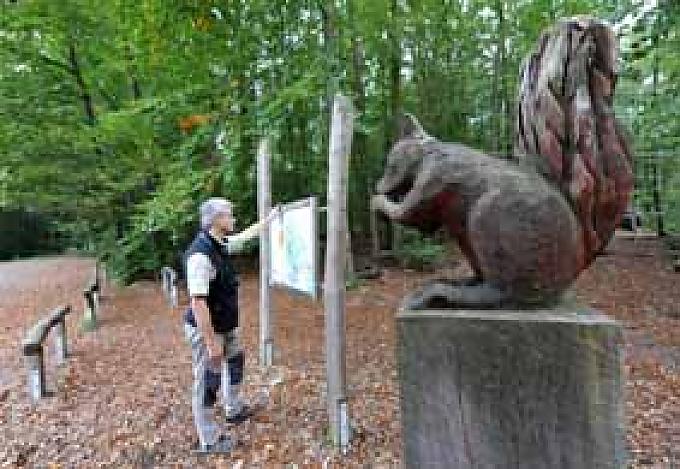 Besucher auf dem Eichhörnchenpfad Besucher auf dem Eichhörnchenpfad