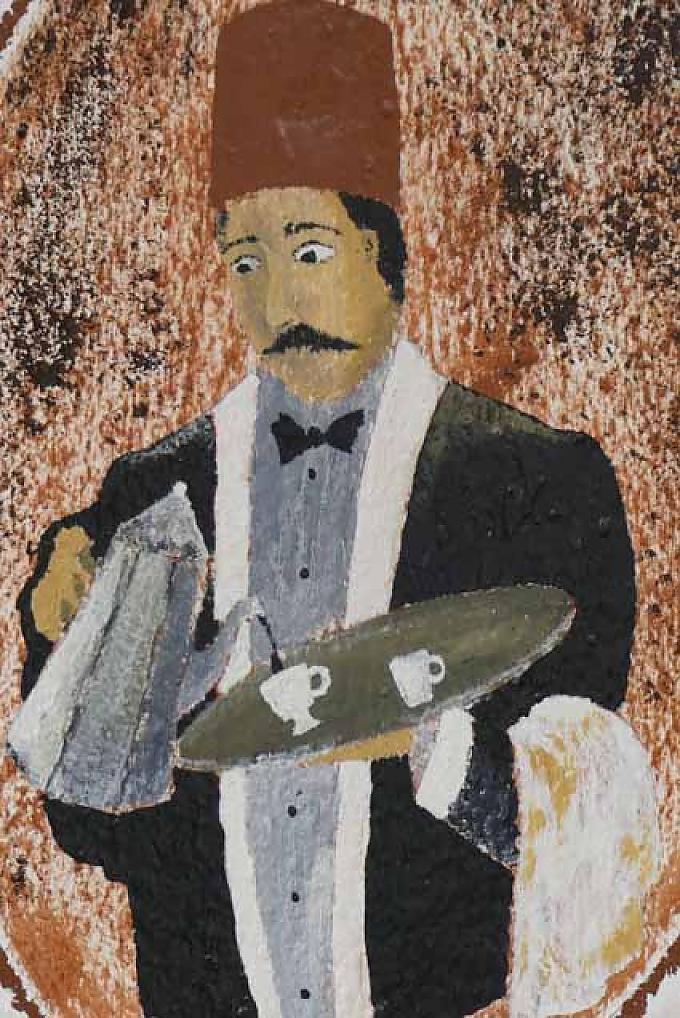 Servieren von orientalischem Kaffee Servieren von orientalischem Kaffee