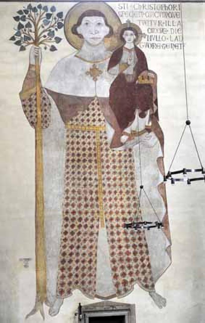 Der achteinhalb Meter hohe Christophorus Der achteinhalb Meter hohe Christophorus