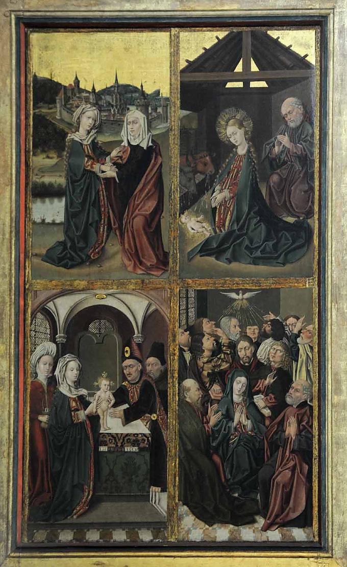 Der Annen- oder Sippenaltar ein Meisterwerk aus dem Jahre 1473. Die Bilder erzählen die Geschichte der Mutter Gottes. Der Annen- oder Sippenaltar ein Meisterwerk aus dem Jahre 1473. Die Bilder erzählen die Geschichte der Mutter Gottes.