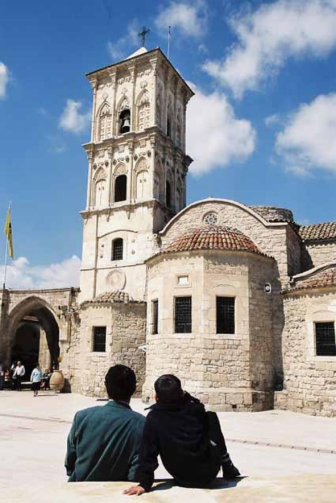 Die ehrwürdige Lazarus-Kirche in Larnaca Prozession an der Lazarus-Kirche in Larnaca