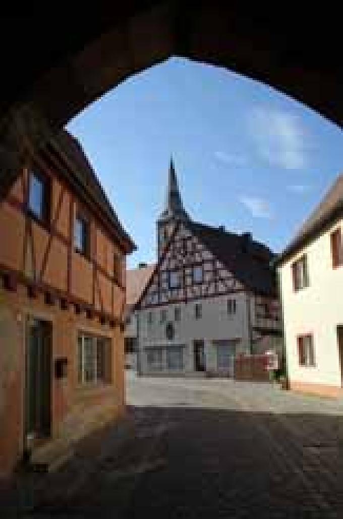 Blick in die romantische Stadt in Wolframs-Eschenbach