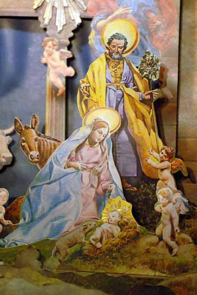 Papierkrippe Italien um 1900 Papierkrippe Italien um 1900