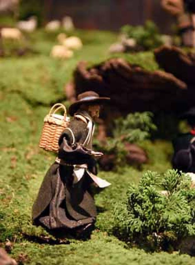 Mann mit Kiepe. Einwohner von Bethlehem.