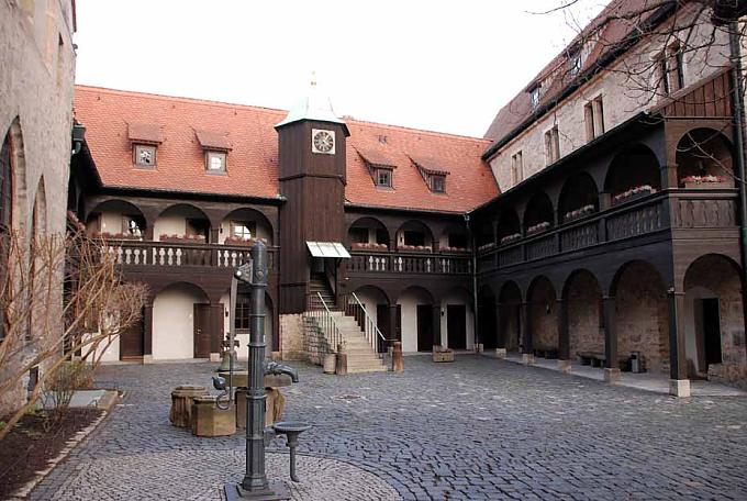 Augustinerkloster Erfurt Wandmalerei in Möhra wie Luther im Dorf predigte