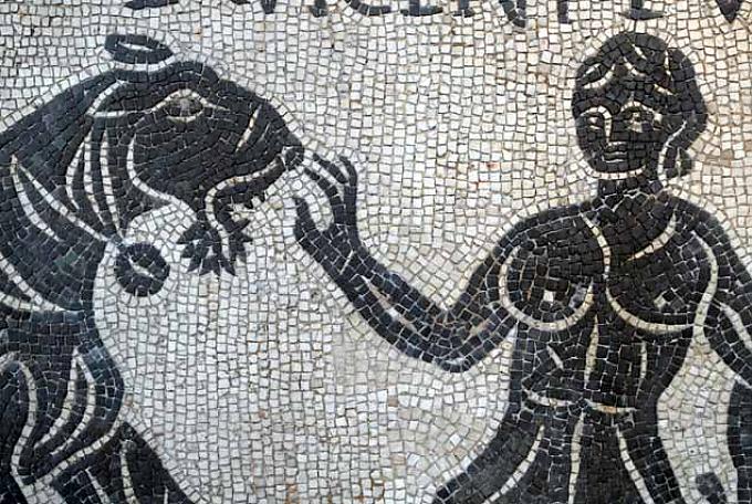 Mosaik mit Jagdszene Mosaik mit Jagdszene