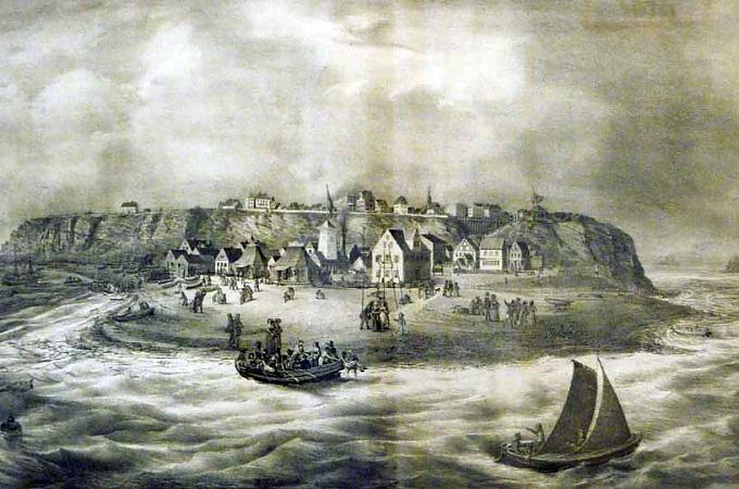 Historischer Stich von Helgoland