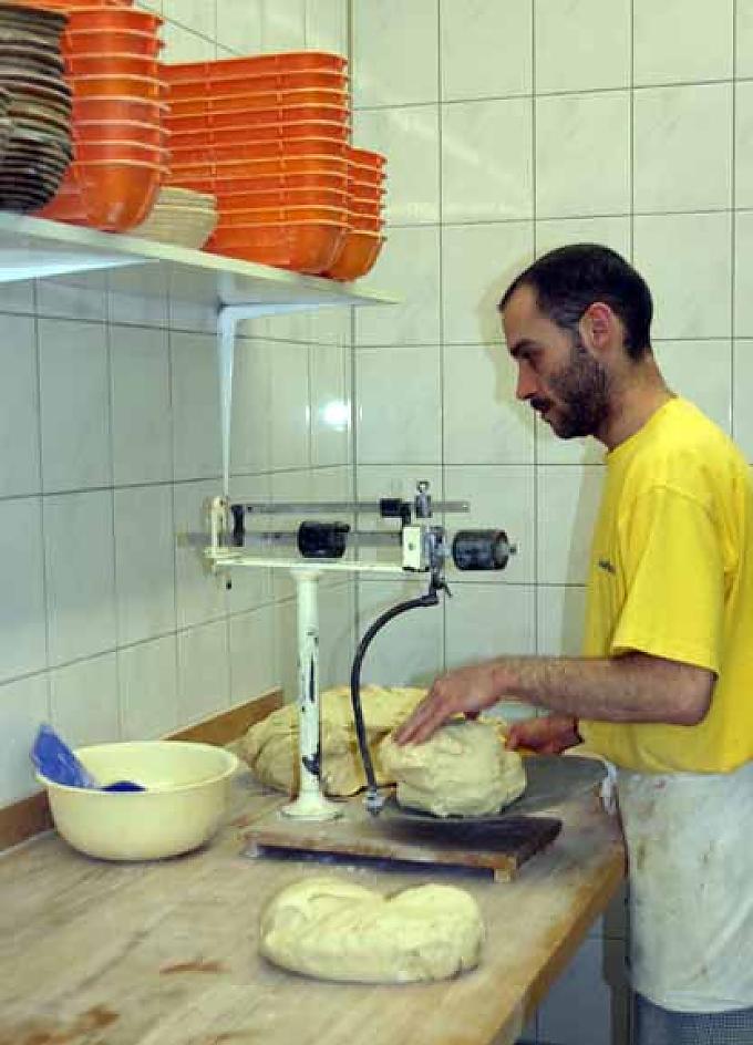 Portionieren des Teiges