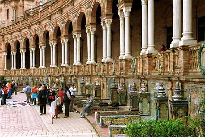 Darstellung der Ankunft von Christoph Kolumbus mit seinen Schiffen in Las Palmas