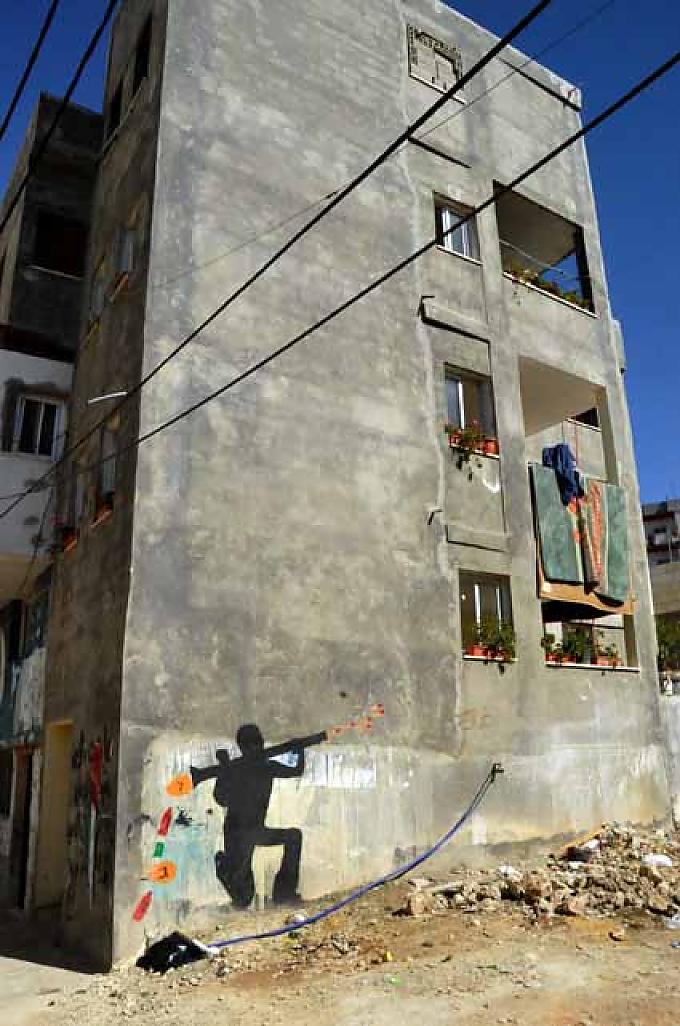 Graffito im Flüchtlingslager Deheishe Graffito im Flüchtlingslager Deheishe