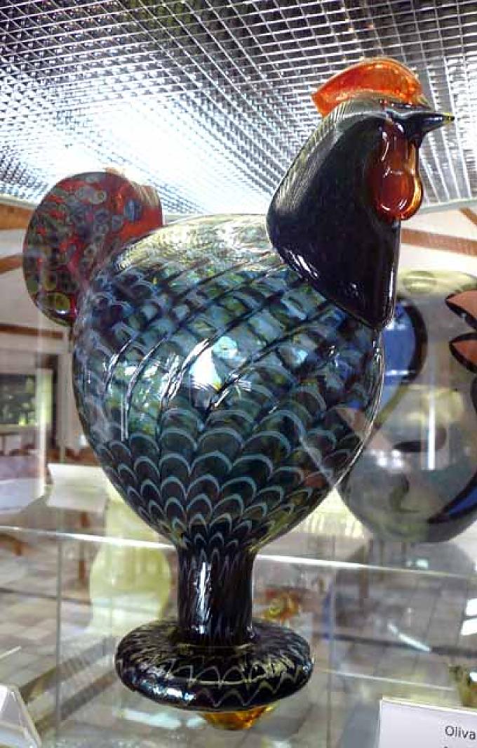 Glas-Skulptur „Hahn“ Glas-Skulptur „Hahn“