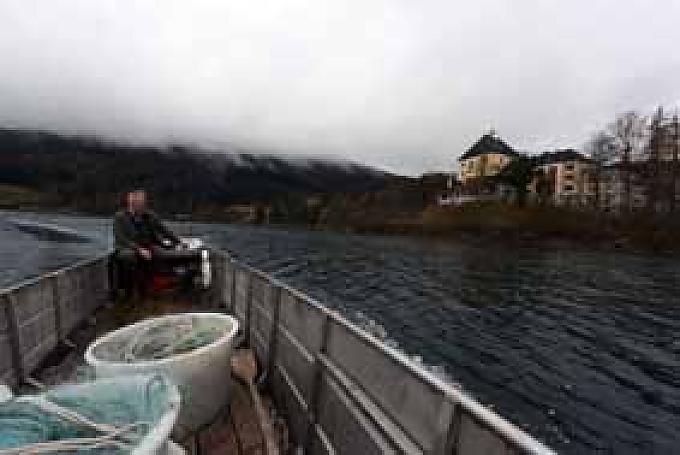 Gerhard Langmaier auf Fischfang. Gerhard Langmaier auf Fischfang.