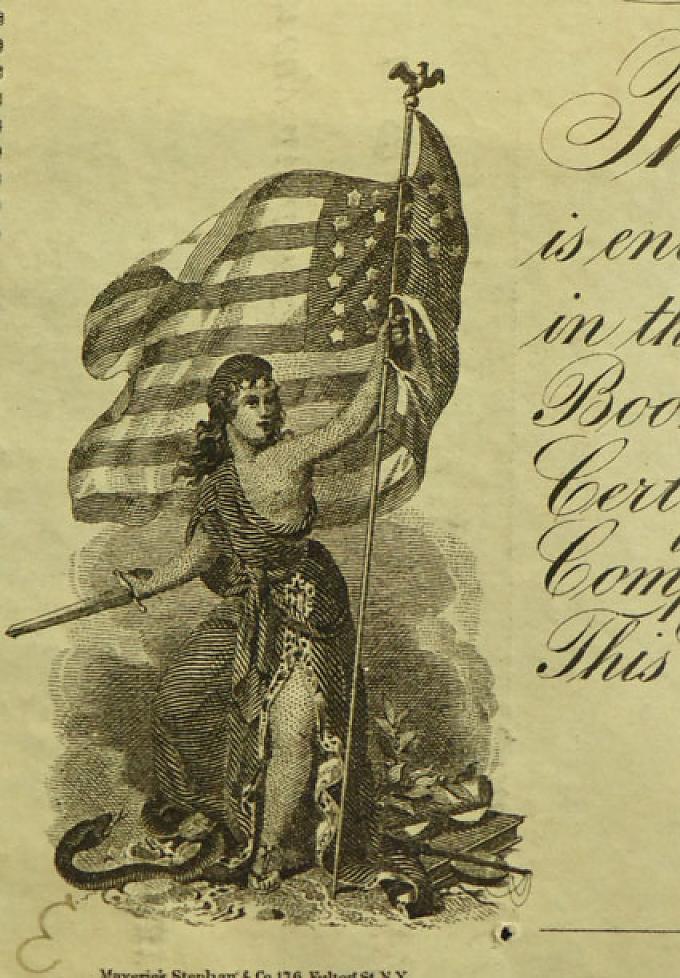 Aktie unterzeichnet von Rockefeller John D. aus dem Jahr 1877. Aktie unterzeichnet von Rockefeller John D. aus dem Jahr 1877.