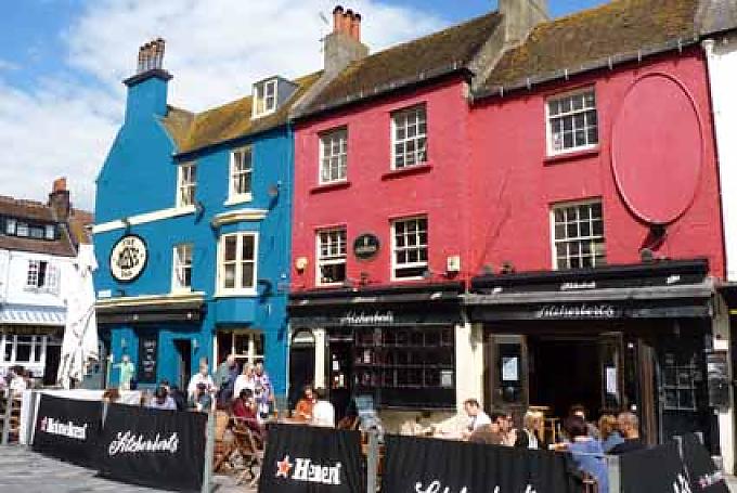 Straßenszene in Brighton Straßenszene in Brighton