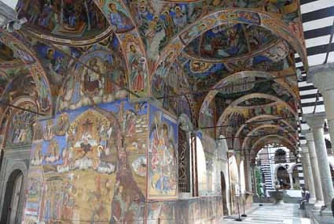 Außenfresken des Rila-Klosters Außenfresken des Rila-Klosters