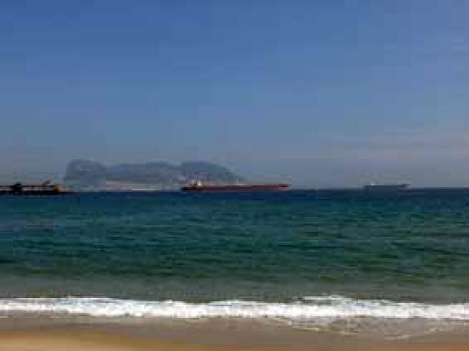 Gibraltar.   Freigelegte römische Siedlung Baelo Claudio in der Atlantikbucht La Bolonia.