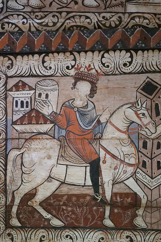 Einer der Heiligen Drei Könige auf dem Weg zur Krippe Einer der Heiligen Drei Könige auf dem Weg zur Krippe