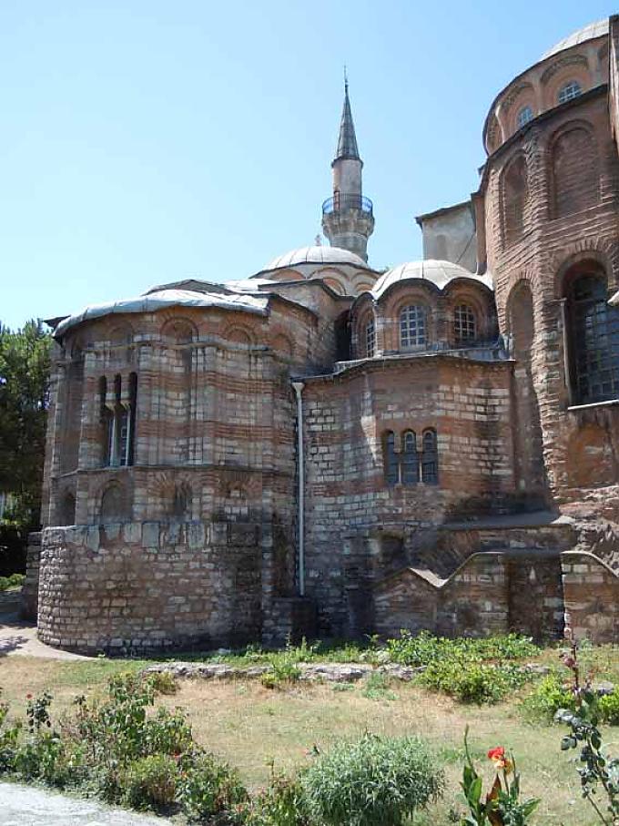 Außenansicht der Chora Kirche in Istanbul Hochzeit zu Kanaa, Verwandlung von Wasser zu Wein. Byzanthinische Mosaike aus dem 14. Jahrhundert.