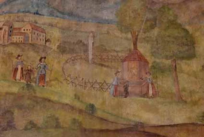 Eltern pilgern mit ihrem todkranken Kind nach Weihenlinden, und das Wasser der Quelle heilt den Jungen. Eltern pilgern mit ihrem todkranken Kind nach Weihenlinden, und das Wasser der Quelle heilt den Jungen.