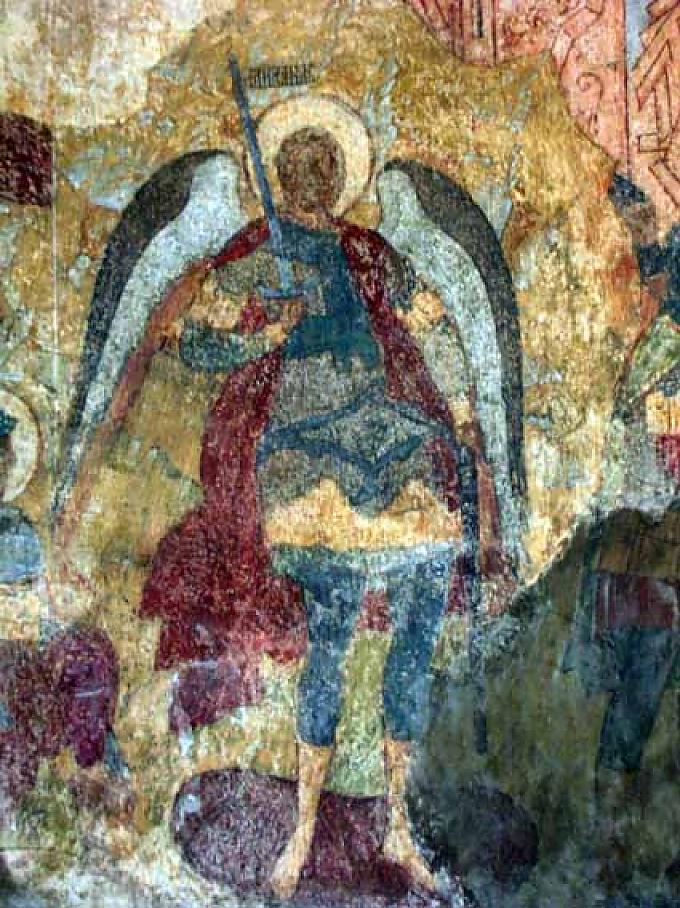 Erzengel Gabriel in der Kathedrale in der Erzengel-Kathedrale in Moskau Engel an einem Grab auf dem Friedhof Cristobal Colon in Havanna