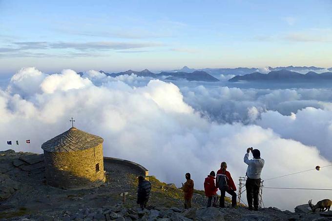 Kapelle am Rifugio Cà d'Asti, Rocciamelone, Val di Susa. Kapelle am Rifugio Cà d'Asti, Rocciamelone, Val di Susa.