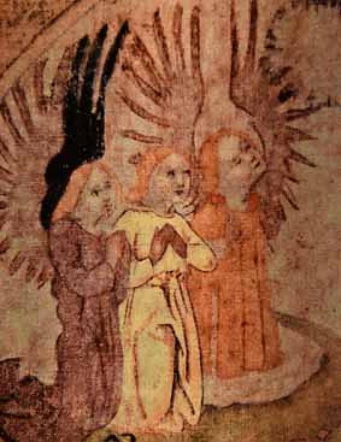 Betende Engel auf dem Meditationsbild Betende Engel auf dem Meditationsbild