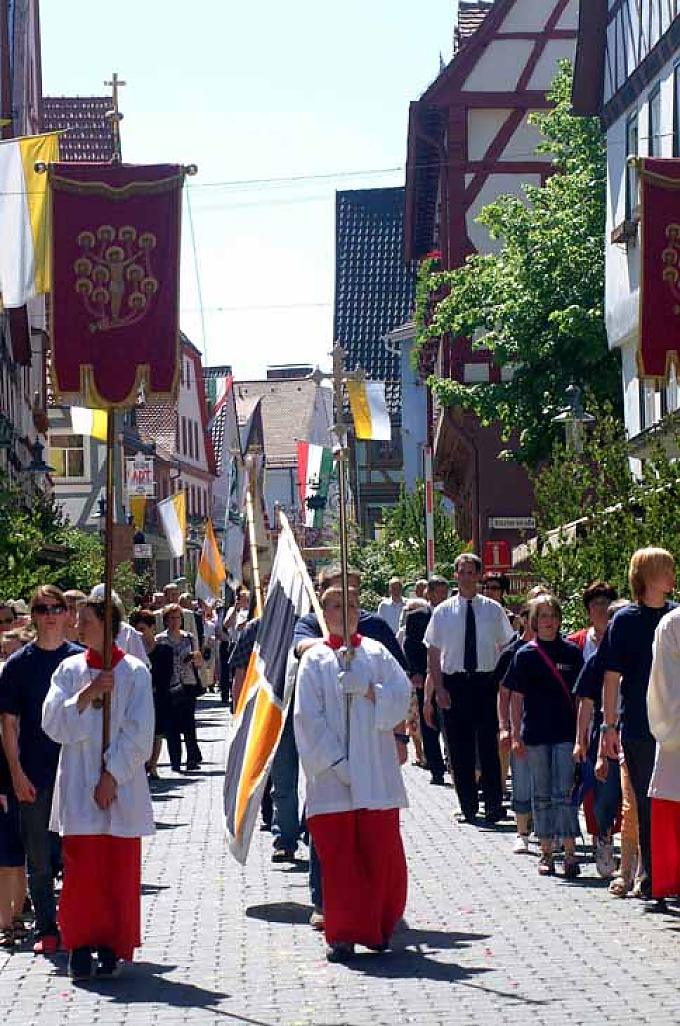 Fronleichnam in Walldürn: Blumenteppich Fronleichnamsprozession in Toledo