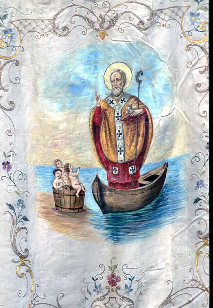 Seeprozession mit Figur des Heiligen Nikolaus